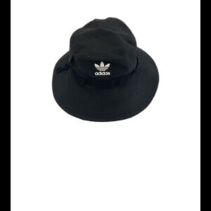 Adidas Bucket Hat Unisex One Size Black Side Mesh Storage Pocket Drawstring